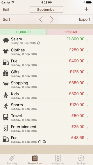 Spending Tracker — screenshot 2
